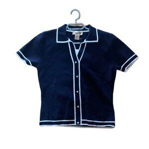 Bailey/44 Navy Short Sleeve Business Top